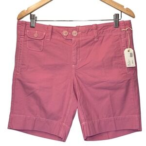 G1 Basic Goods Paper Twill Shorts Pink Bermuda Chino Womens 8 Preppy Y2K $98